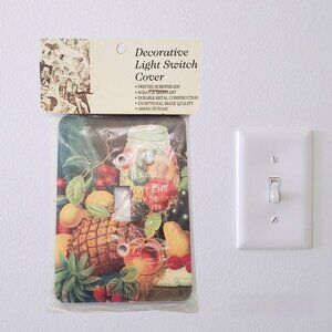 Decorative Light Switch Plate Cover Mason Jar With Fruit Vintage NOS